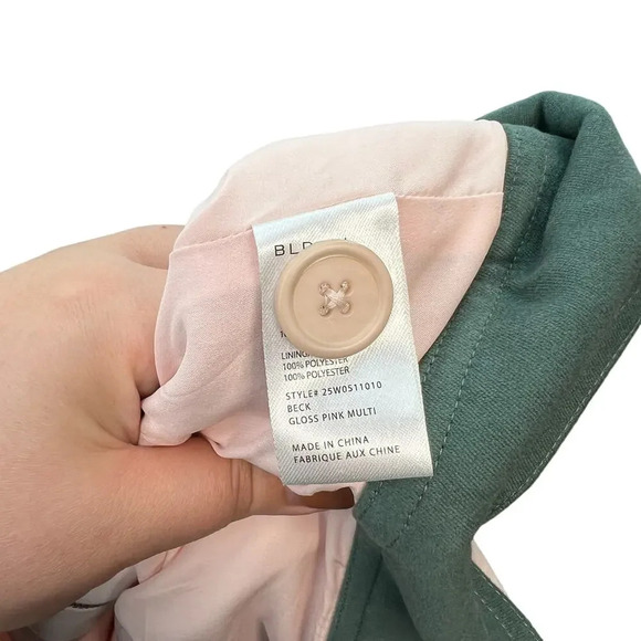BLDWN Beck Jacket in Gloss Pink Colorblock Green Navy Blue Cropped Size Small - Picture 13 of 14